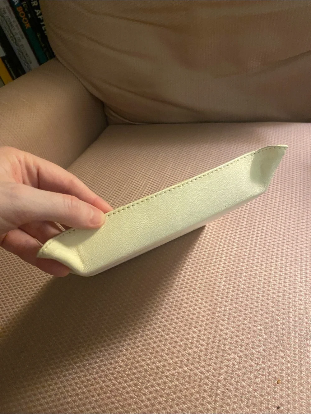 Clare V. Beige Leather Tray